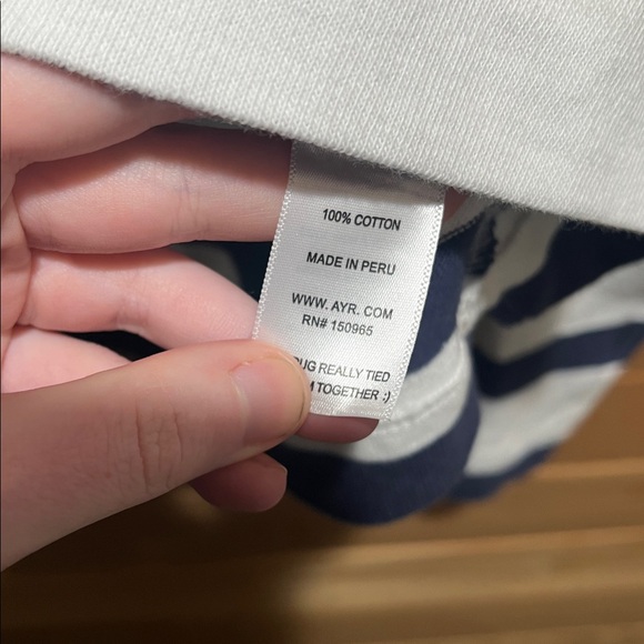 AYR EARLY MORNING HALF DAY CROPPED LONG SLEEVE TOP WOMENS SMALL - Picture 4 of 5